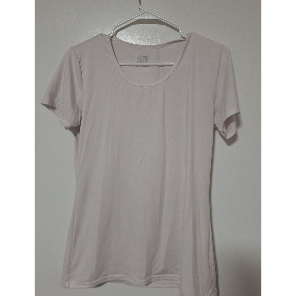 32 Degrees Cool Women's Short Sleeve T-Shirt Medium White Scoop Neck Active Tee